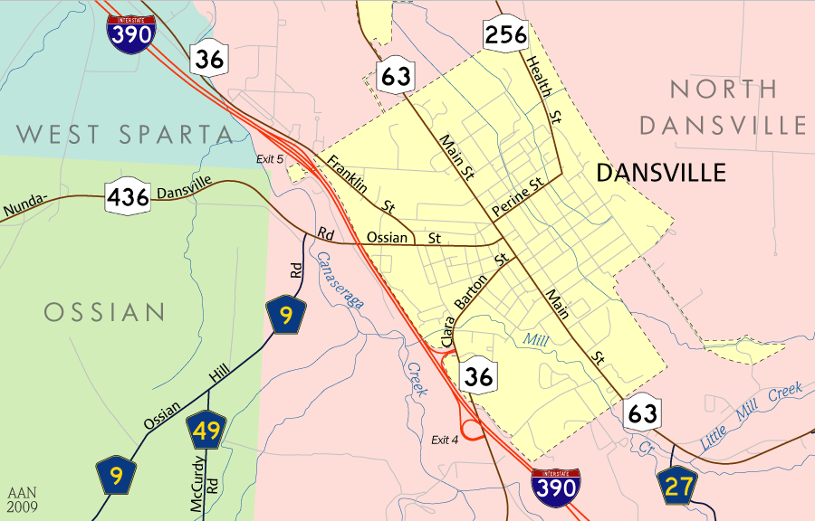 Dansville, NY Map