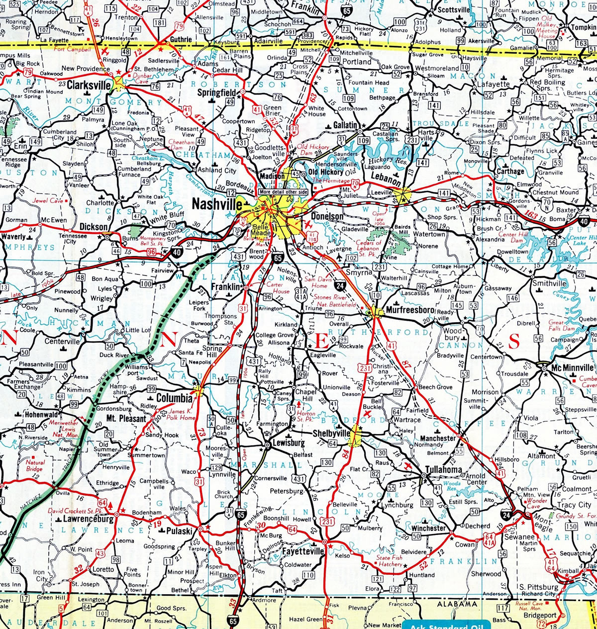 Directions To Interstate 65 Interstate 65 - Aaroads - Tennessee