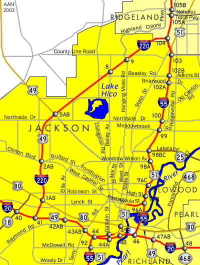 Jackson, MS Map