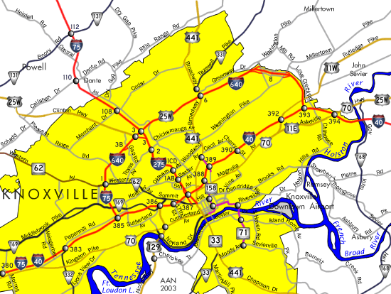 Interstate 40 Tennessee Map