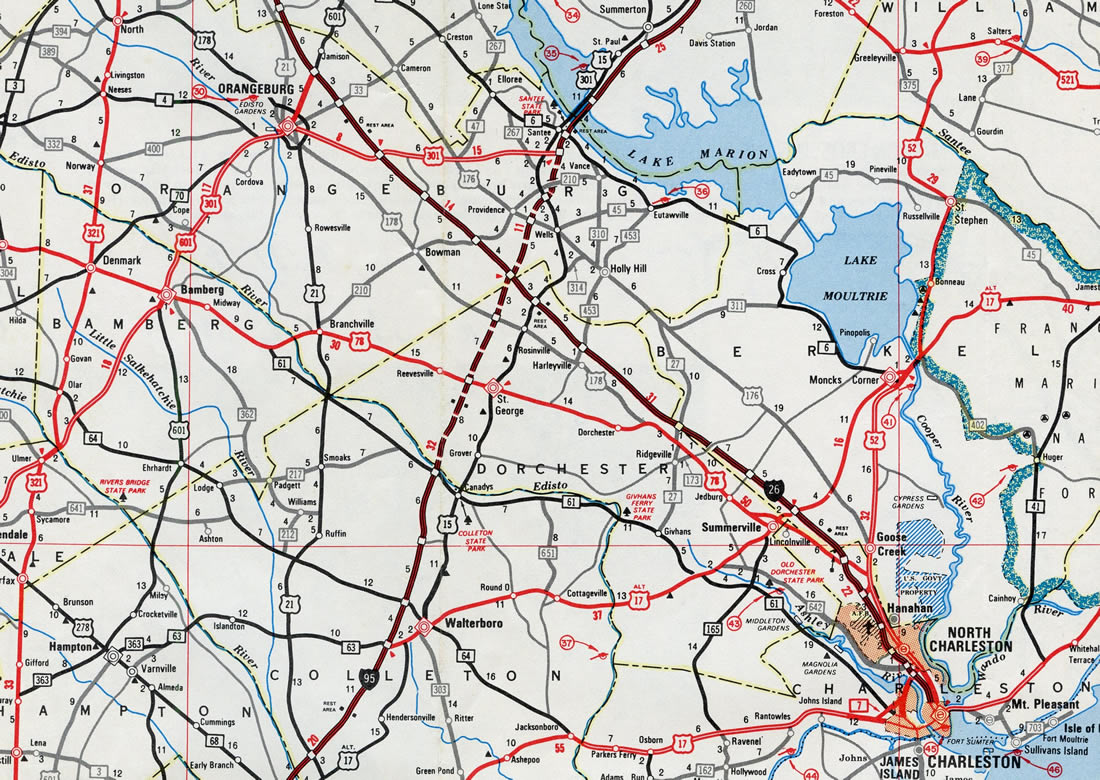 i 95 south carolina map Interstate 95 Aaroads South Carolina i 95 south carolina map