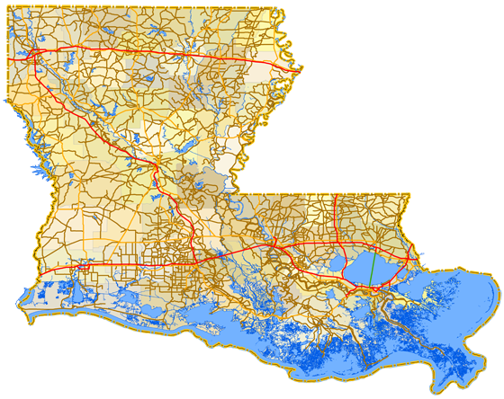 Map of Louisiana