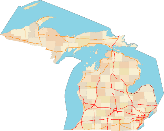 Michigan Map Map of Michigan