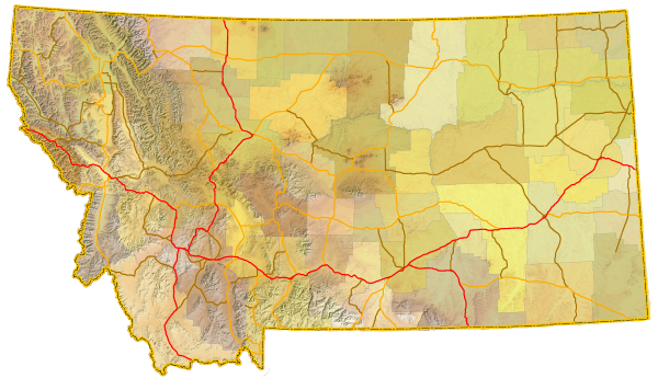 Map of Montana