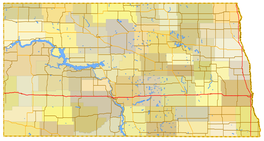 Map of North Dakota