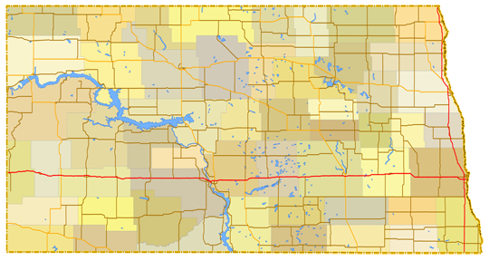 North Dakota Map Map of North Dakota