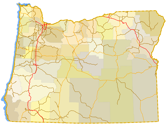 Map of Oregon