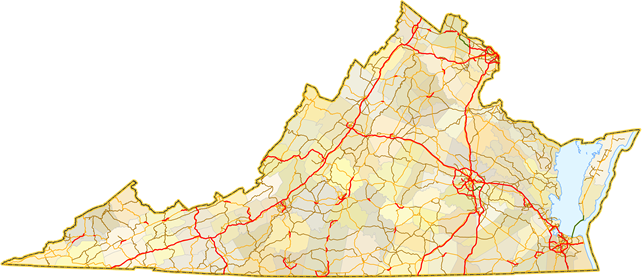 Virginia Map Map of Virginia