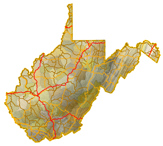 Map of West Virginia