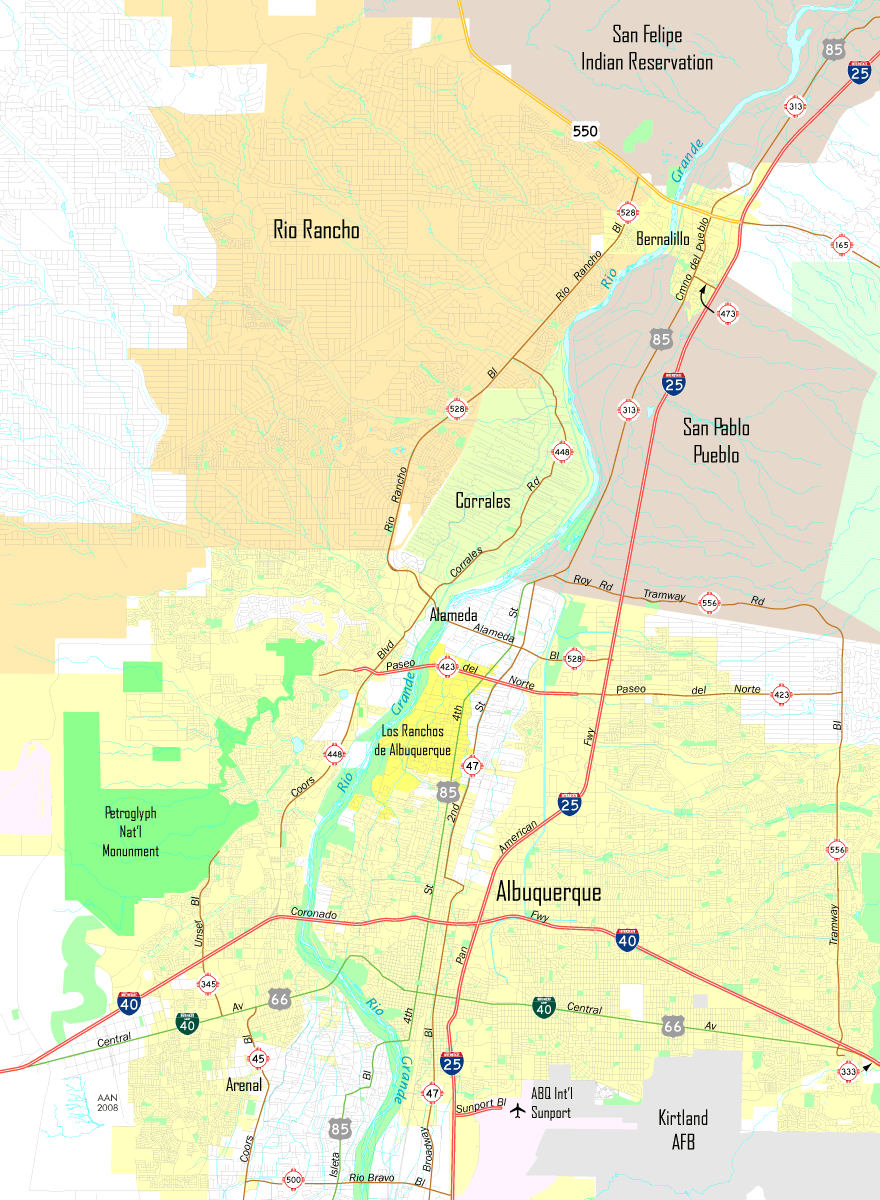 Albuquerque Nm Map 