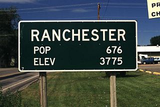 U.S. 14 enters the community of Ranchester near its junction with Interstate 90 and U.S. 87.