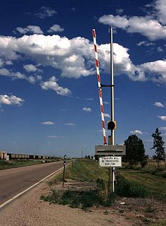 This snow gate is located along eastbound U.S. 20 (3rd Street) just outside of Lusk.