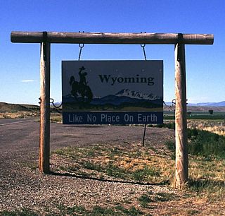 As U.S. 20 westbound passes from Nebraska into Wyoming, this large welcome sign invites visitors and residents into the Equality State.