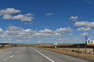 While almost entirely unsigned in Colorado, U.S. 87 is regularly marked along the overlap with Interstate 25 in Wyoming. U.S. 87 generally parallels I-25 throughout the state, with a deviation near Glenrock and Casper.