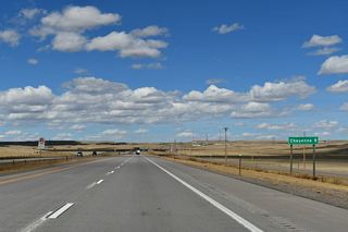 The capital city of Cheyenne is nine miles to the north along Interstate 25.