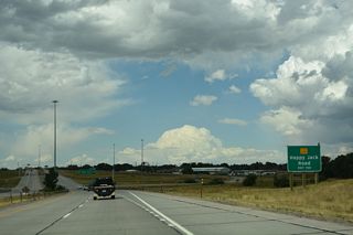 Wyoming Highway 210 follows Happy Jack Road west from Missile Drive to Carbon County as part of a 38-mile long course from Exit 10 D to the popular Vedauwoo area, the Pole Mountain Wilderness within the Medicine Bow-Routt National Forest, and I-80 at Exit 323.