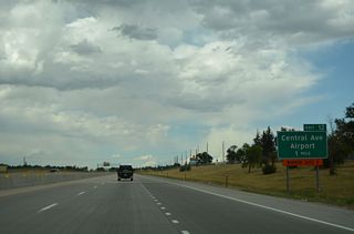 Business Loop I-25/U.S. 87 Business return to I-25/U.S. 87 northwest along Central Avenue to the diamond interchange at Exit 12.