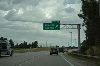 Exit 12 departs I-25/U.S. 87 north for Central Avenue. Central Avenue west to Bishop Boulevard and Francis E. Warren AFB Gate 5 is unsigned WY-224. The route connects I-25 with several governmental buildings, such as the Wyoming Department of Fish and Game and the Department of Transportation.