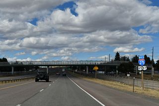 I-25/U.S. 85-87 northbound in Cheyenne, Wyoming