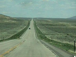Eastbound Wyoming 28 leaving Farson.