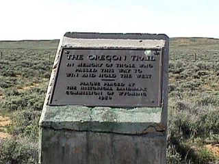 Wyoming 28 Oregon Trail Marker.
