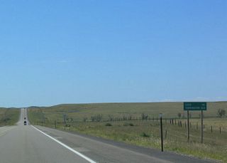 For the first time on southbound U.S. 85, Torrington appears as a control point some distance south of Lusk. Lusk is 46 miles south of here, and Torrington is 103 miles south of here.