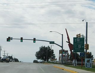 Turn right to follow Business Loop I-25, Business U.S. 87, and Wyoming 212 west to Interstate 25. Turn left to reach Laramie County Community College via Wyoming 212. Continue south on U.S. 85 toward Greeley, Colorado, and points south along the U.S. 85 corridor.