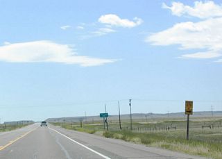 Wyoming 270 travels west to Lance Creek, then turns south through Manville in Niobrara County. Crossing into Platte County, Wyoming 270 passing through Hartville (Wyoming 318) before ending at U.S. 26 just east of Guernsey. The route acts as an alternative to U.S. 85 for a faster connection to Interstate 25 via U.S. 26.