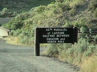 Located along North Entrance Road within Yellowstone National Park, the 45th Parallel marks the state line between Wyoming and Montana. North Entrance Road leads to the continuation of U.S. 89 in the Treasure State.
