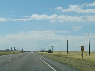 The only intersection on WYO 225 west along its entire course is ahead at WYO 222 (Roundtop Road). WYO 222 ties into I-80 north of Otto Road at an interchange built in the late 2000s to accommodate a Walmart distribution center.