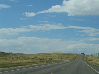 WYO 225 (Otto Road) advances west toward its conclusion at I-80 / U.S. 30. This portion of the old Lincoln Highway is in good condition as it is used primarily as a ranch road.