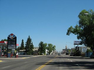 Four lanes carry U.S. 287/Third Street through the southern business district of Laramie.