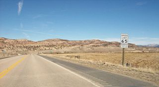 The speed limit along most rural stretches of Wyoming 530 is 65 miles per hour.