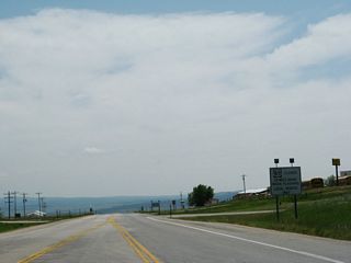 If Wyoming 585 and U.S. 85 experience inclement weather that causes a road closure, this sign would flash. In that case, motorists are directed to return to Sundance.