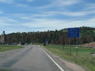 The Summit Rest Area, located at Exit 323 (Wyoming 210/Happy Jack Road) is a place steeped in historical, geographical, and scenic interest. Located at the highest point of transcontinental routes Interstate 80, U.S. 30, and the Lincoln Highway at 8,640 feet above sea level, the rest area features a bronze bust of President Abraham Lincoln to commemmorate the highest point on the well-known Father Road. The Department of Transportation saw fit to place this sign indicating the elevation of the Sherman Hill Summit at the entrance to the rest area and tourist information center.