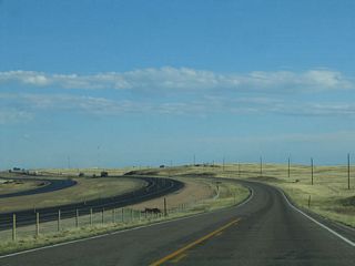At the time this photo was taken, a fresh layer of asphalt had recently been applied on Interstate 80 and U.S. 30. This made the distinction between old and new much clearer.